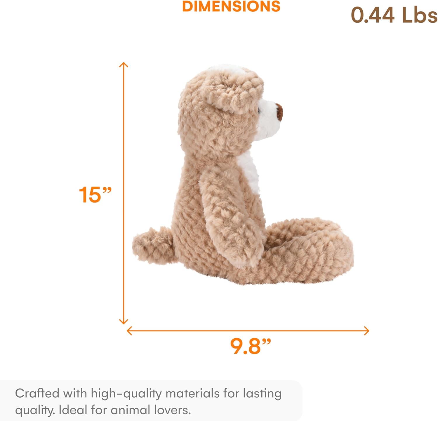 CHILDLIKE BEHAVIOR Dog Plush Toy - 15 Light Brown Cuddly Pillow for Kids
