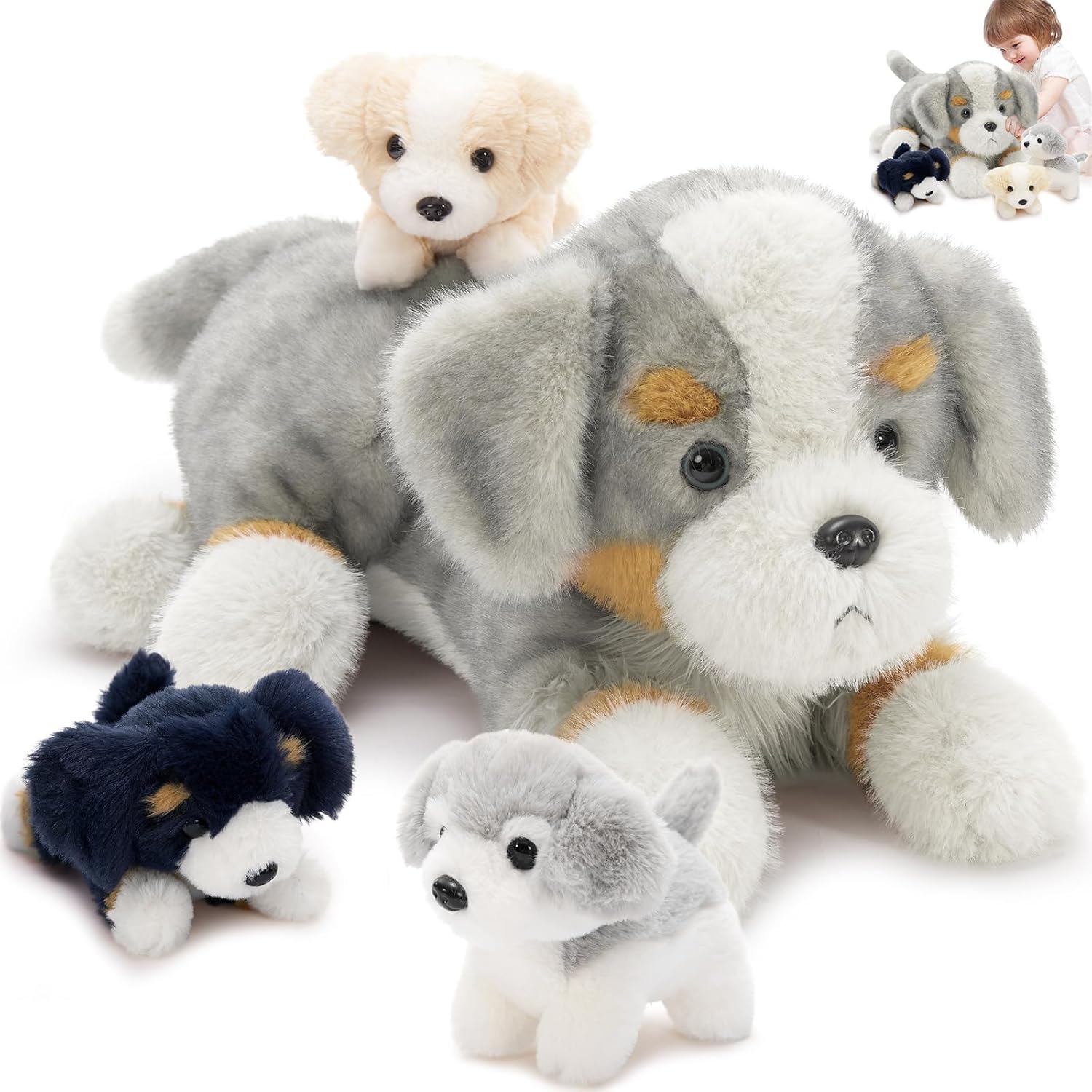 Tezituor 5Pcs Australian Shepherd Plush Set