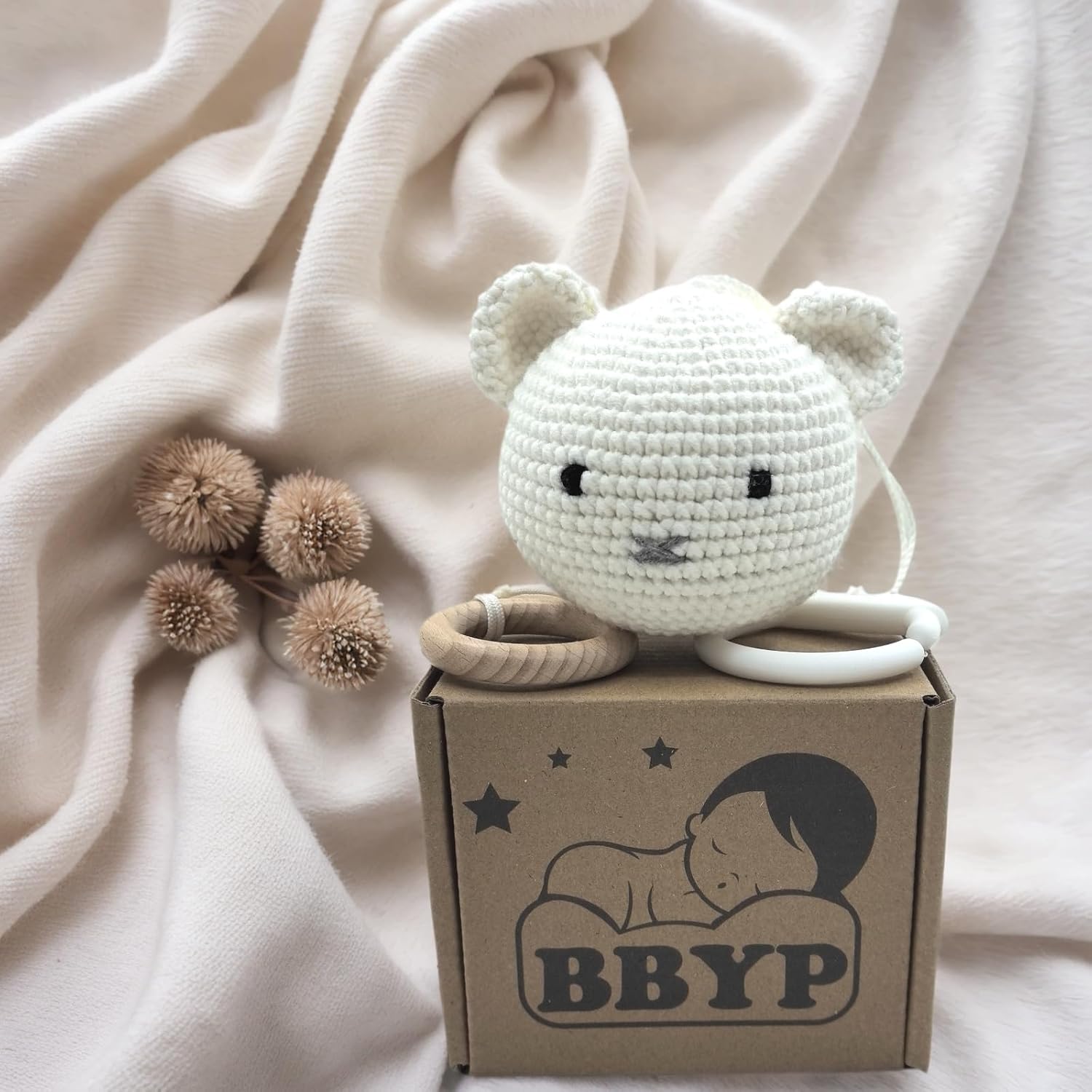 BBYP Musical Push Pull Toy with Wooden Teether