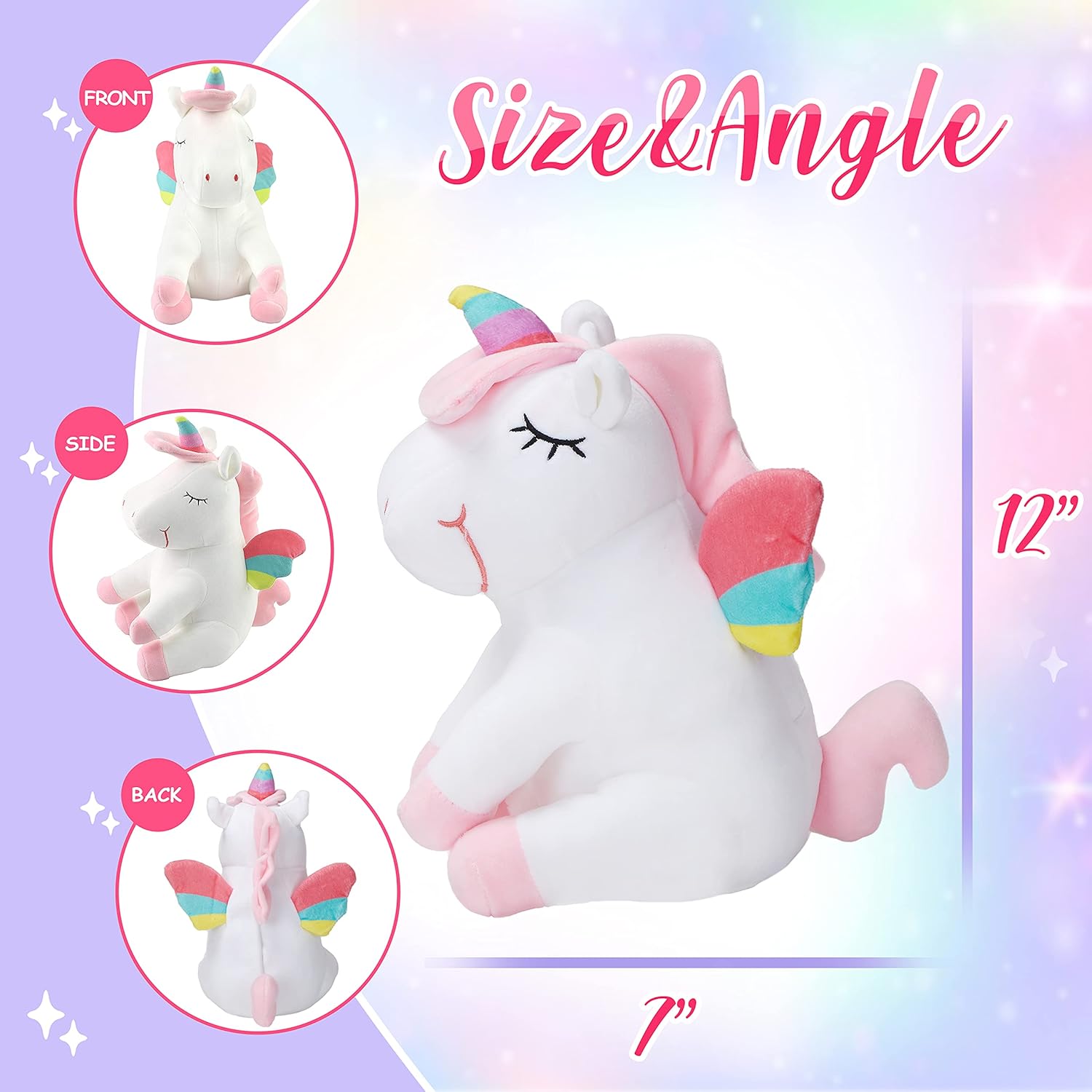 Athoinsu 12 Inch Light Up Unicorn Plush Toy