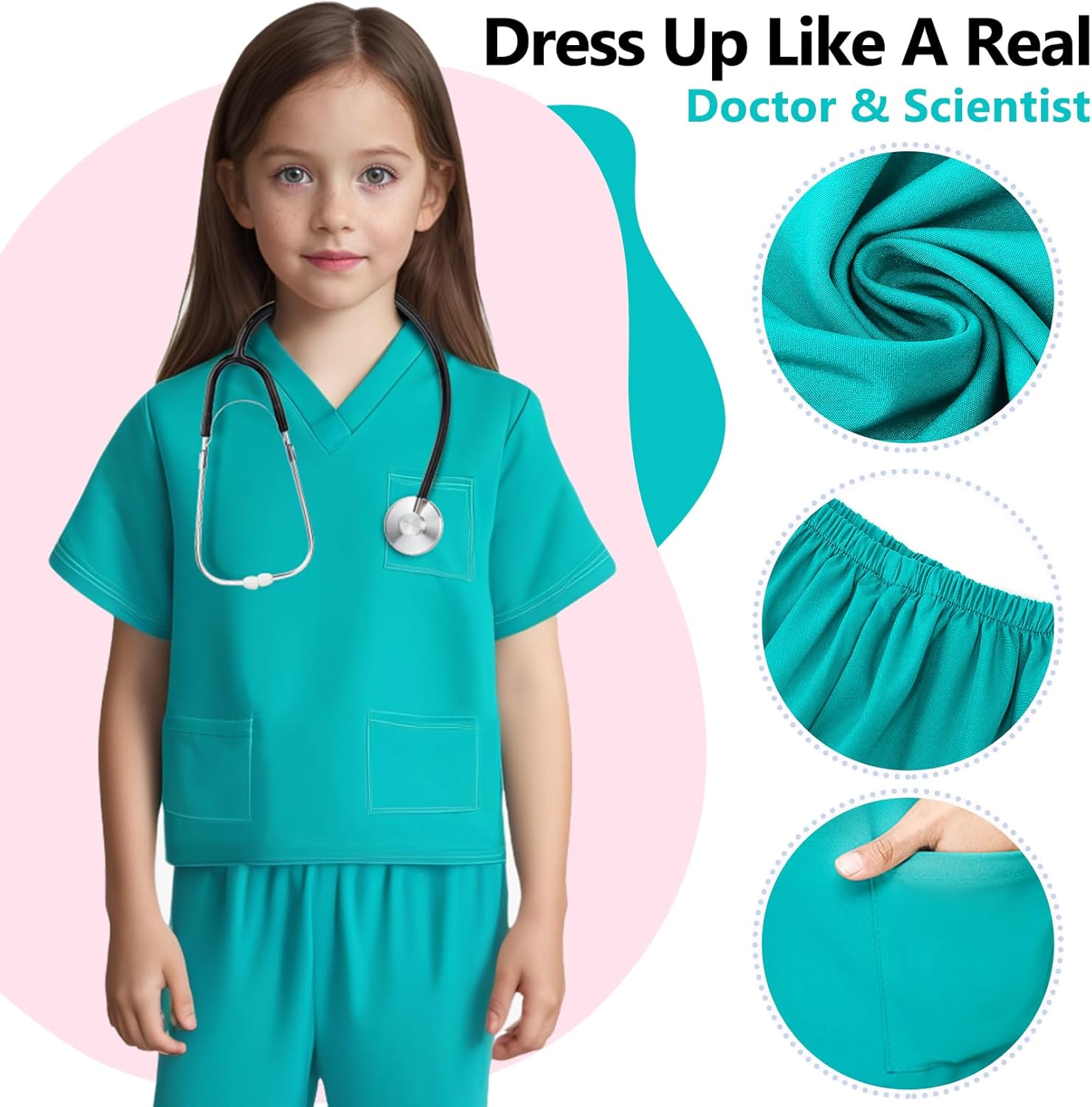 Rizuko Kids Doctor Costume 6PCS Halloween Set