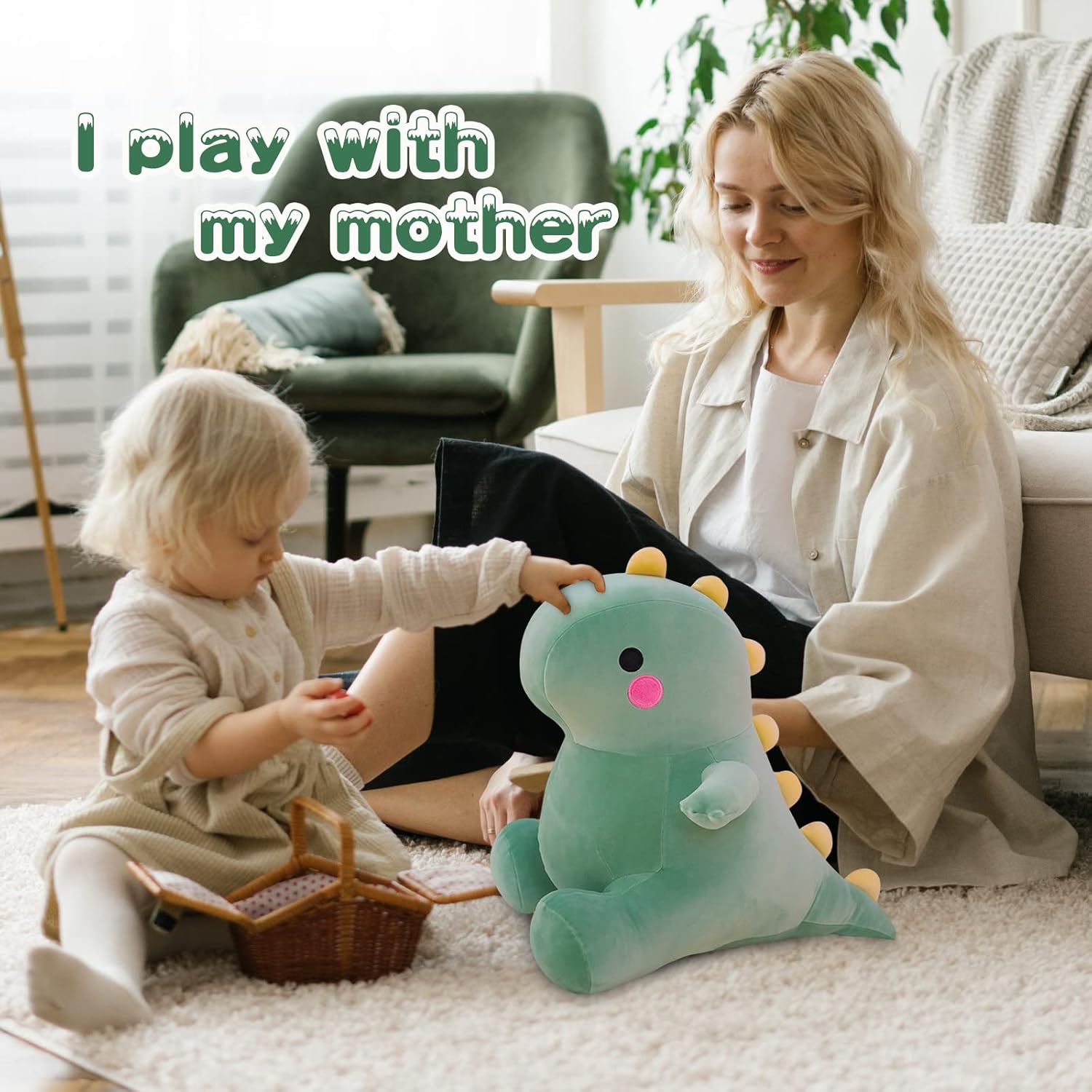 Cute Dinosaur Plush Toy - 13in Green Stuffed Animal