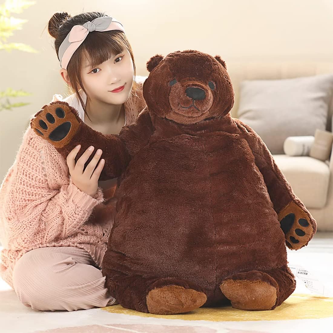 Yeqivo Giant Brown Bear Plush Toy 393inch for Kids