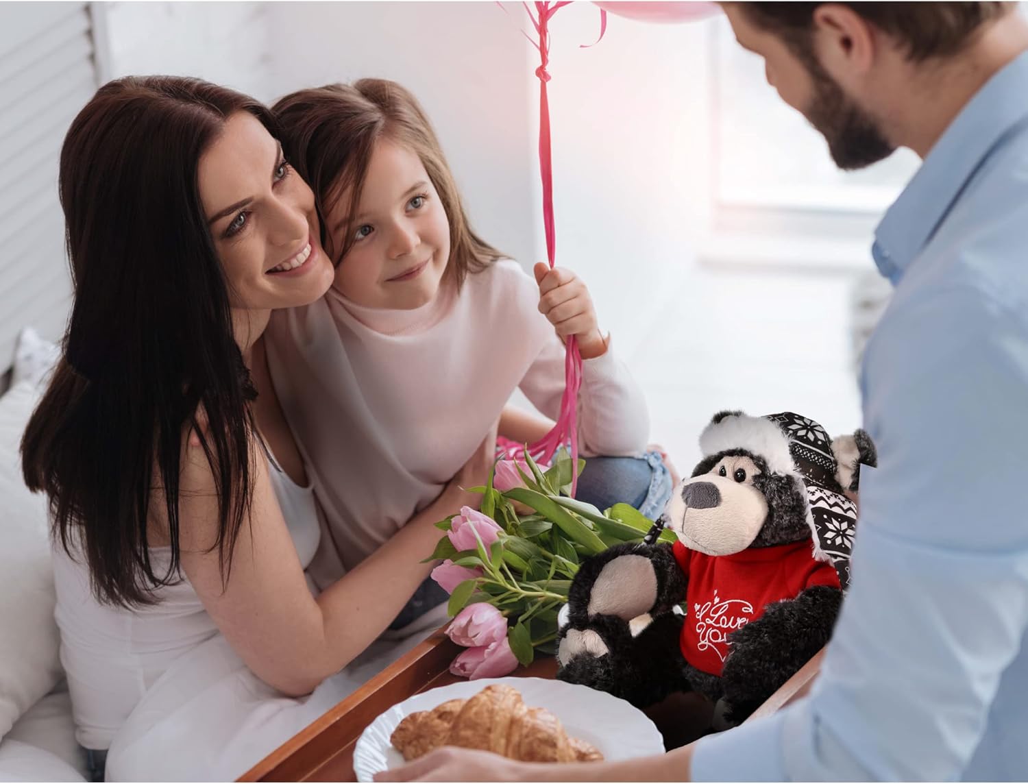 DolliBu Personalized I Love You Black Bear Plush - 125 Inches