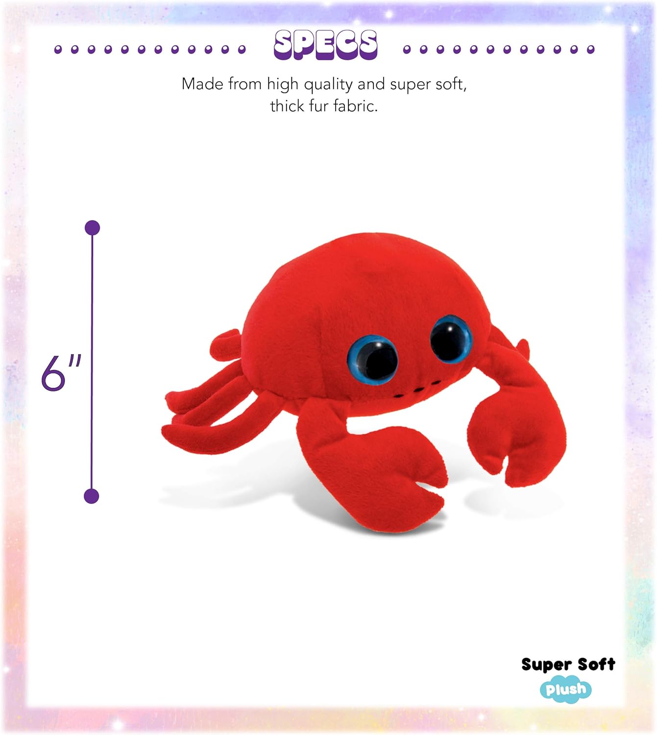 DolliBu Big Eye Red Crab Plush 6 Inch 1