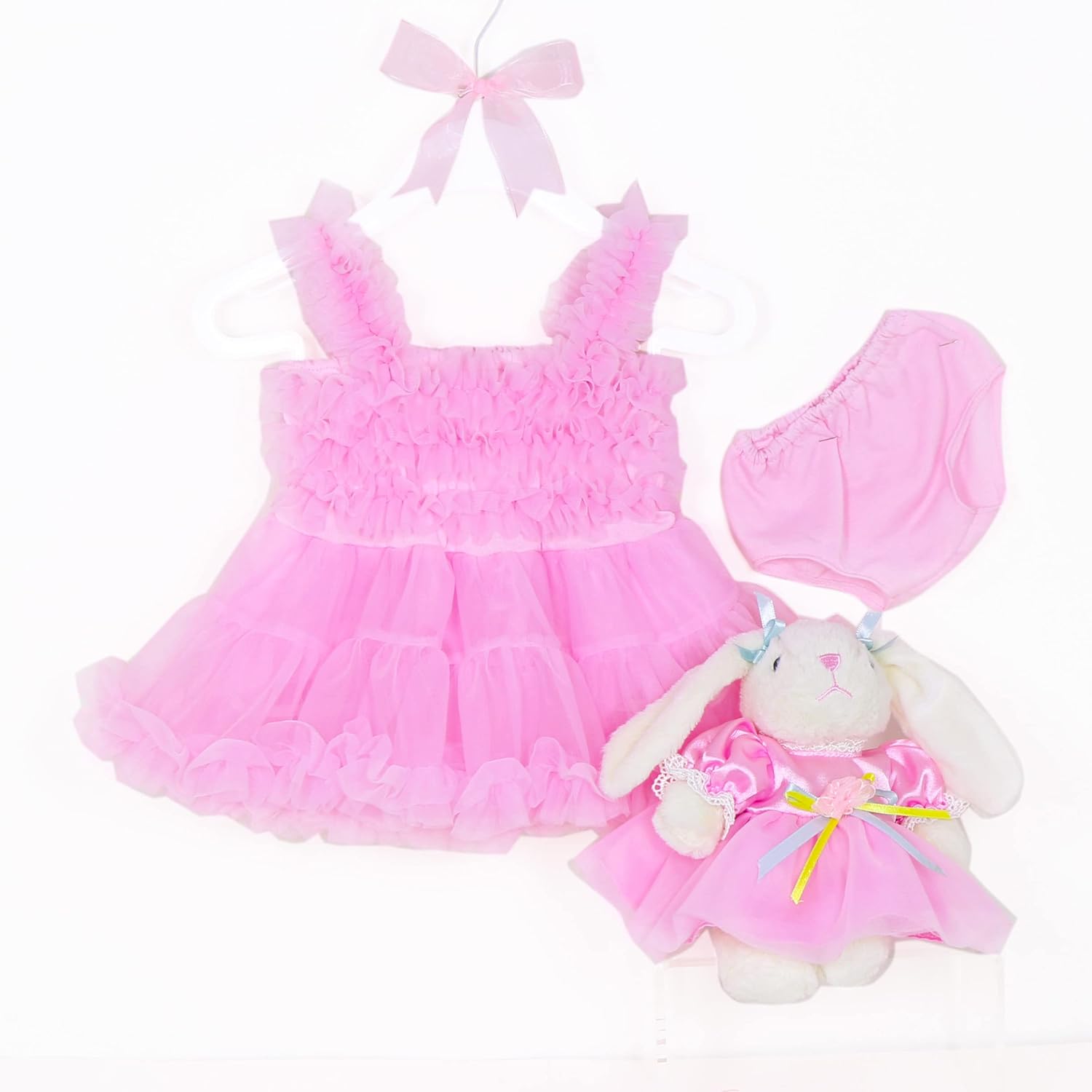WAWA-HAOKEAI Reborn Doll Clothes Pink 1