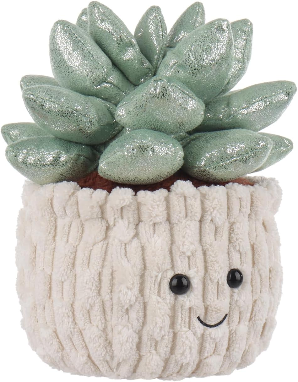Apricot Lamb Potted Shiny Succulents Plush Toy for Kids 1