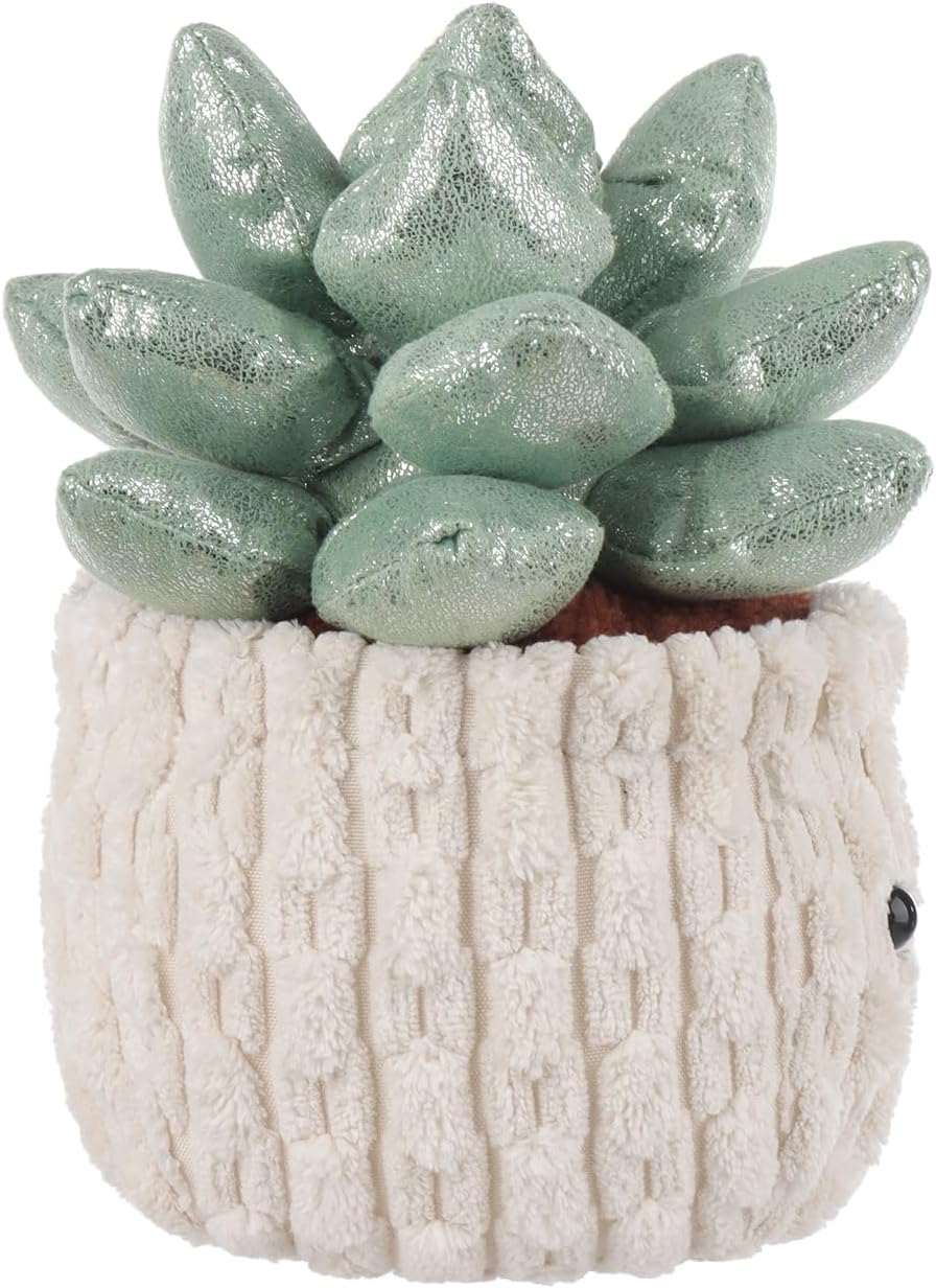 Apricot Lamb Potted Shiny Succulents Plush Toy for Kids 1