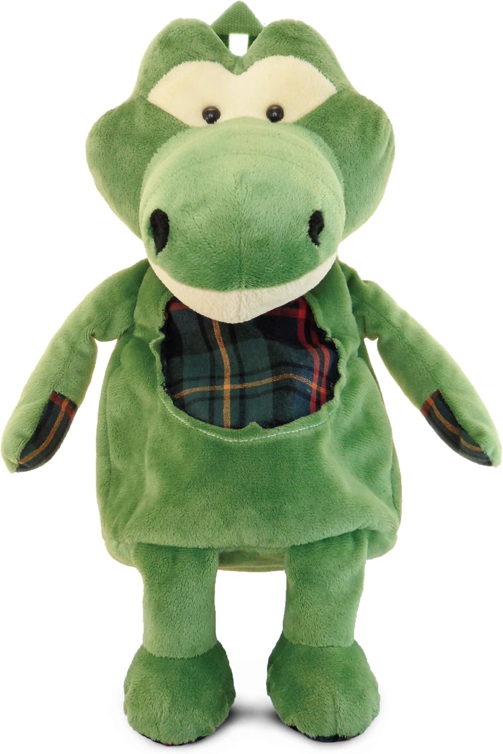 DolliBu Alligator Plush Backpack 14 Inch Cute Kids Travel Bag