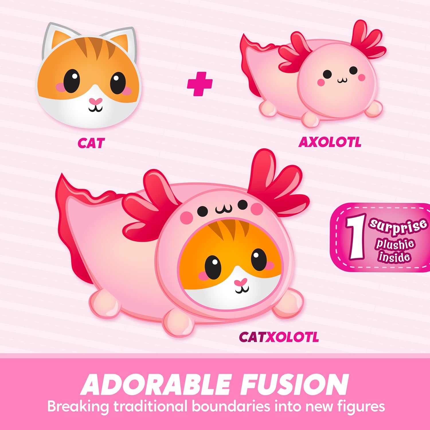 JOYIN Stuffed Animal Kawaii Axolotl Cat Plushie 11 Inch Cute Pillow