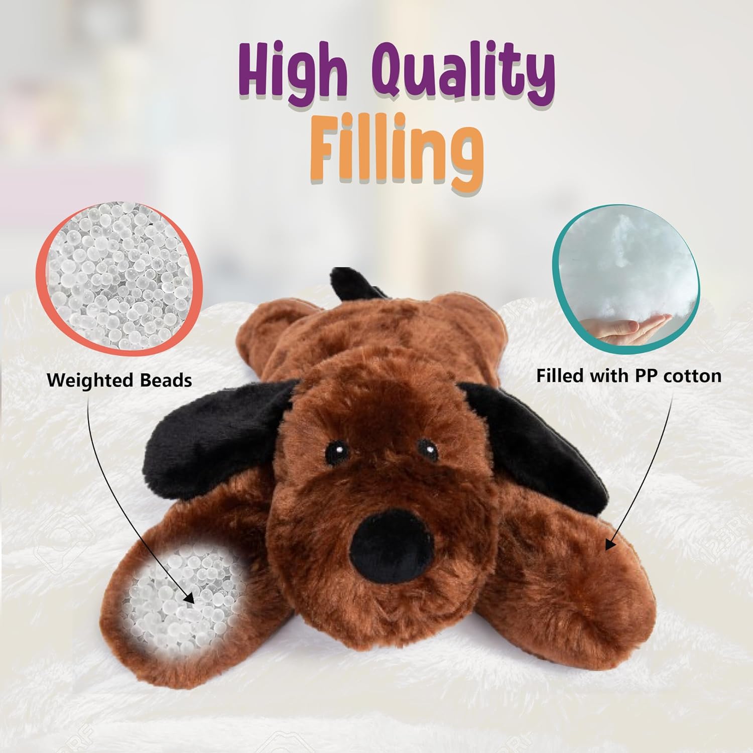 Cuddle Buds Weighted Plush Dog Toy 3lbs 20