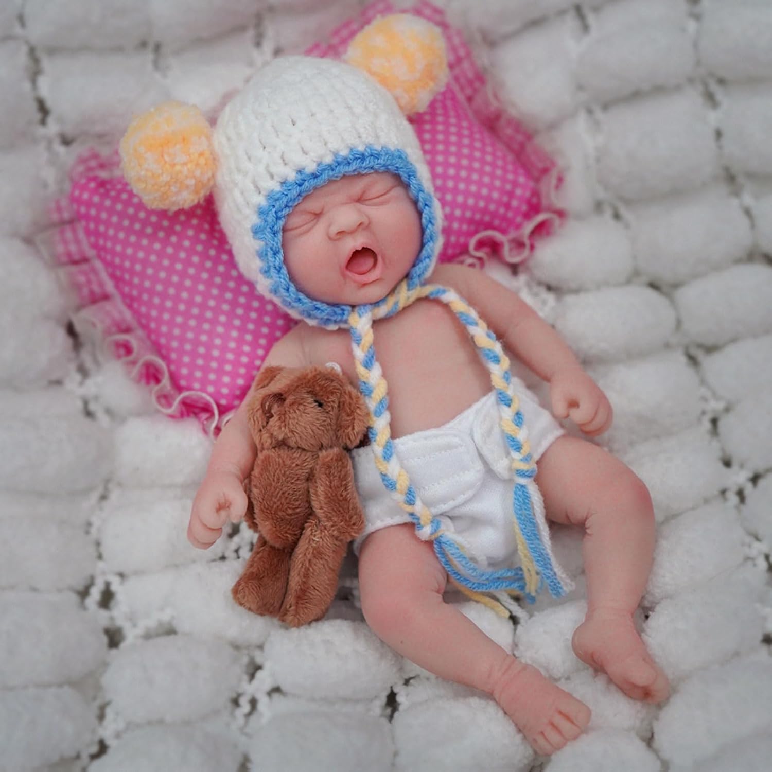 MYREBABY 7 Inch Reborn Baby Doll Boy with Accessories