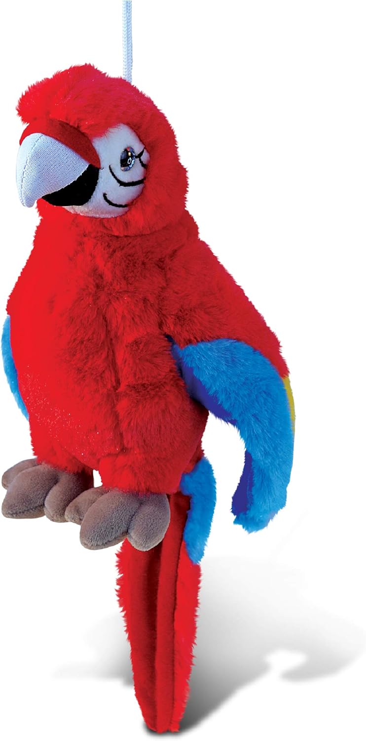 Puzzled DolliBu Red Parrot Plush Toy - 95 Inch Huggable Cuddle Buddy