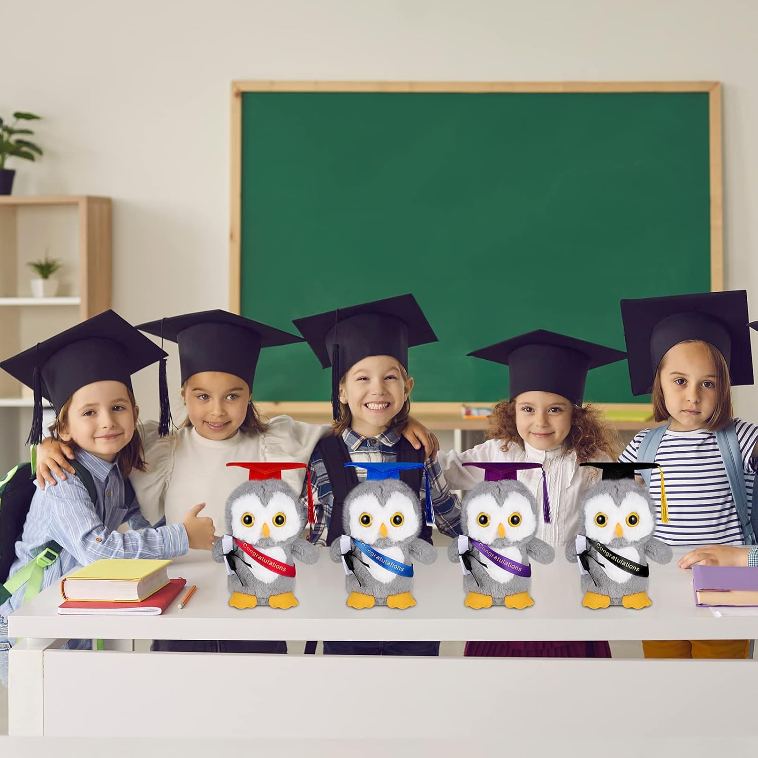 Sotiff 4 Pcs Graduation Owl Plush Toys 9 Inch 1
