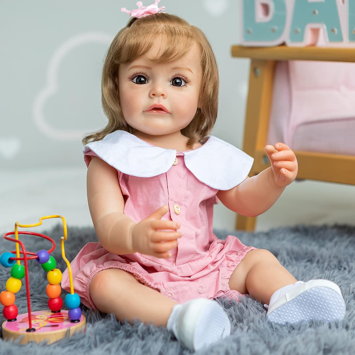 Angelbaby 55cm Handmade Silicone Baby Doll with Accessories
