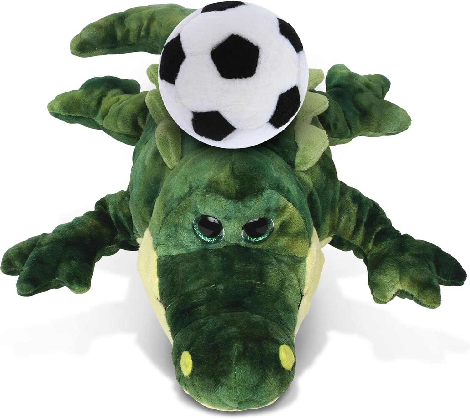 DolliBu Gator Plush with Soccer Ball - 18 Inches