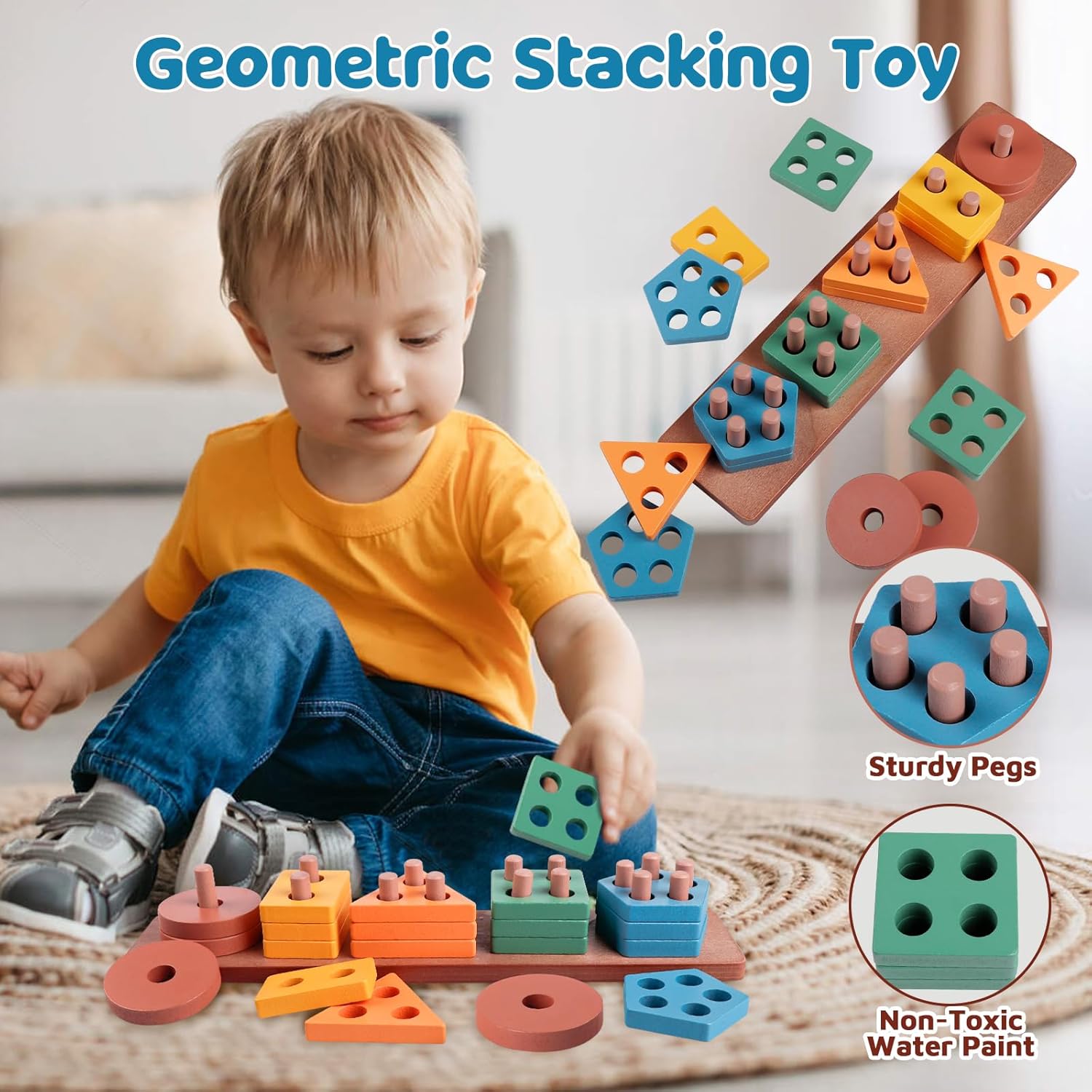 6 in 1 Montessori Baby Toy Set for 1 Year Old