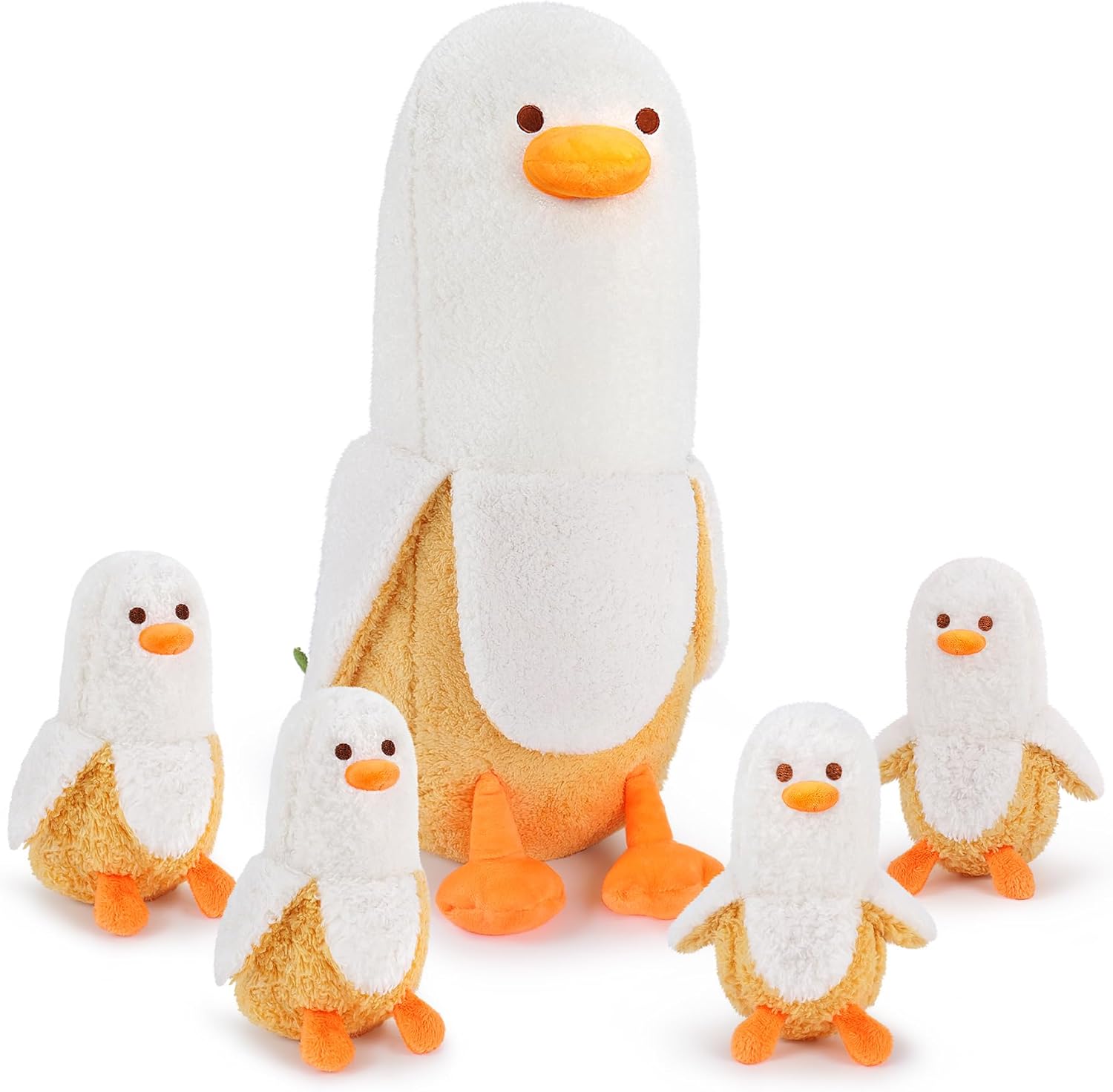 Auspicious Beginning Banana Duck Plush Family Set