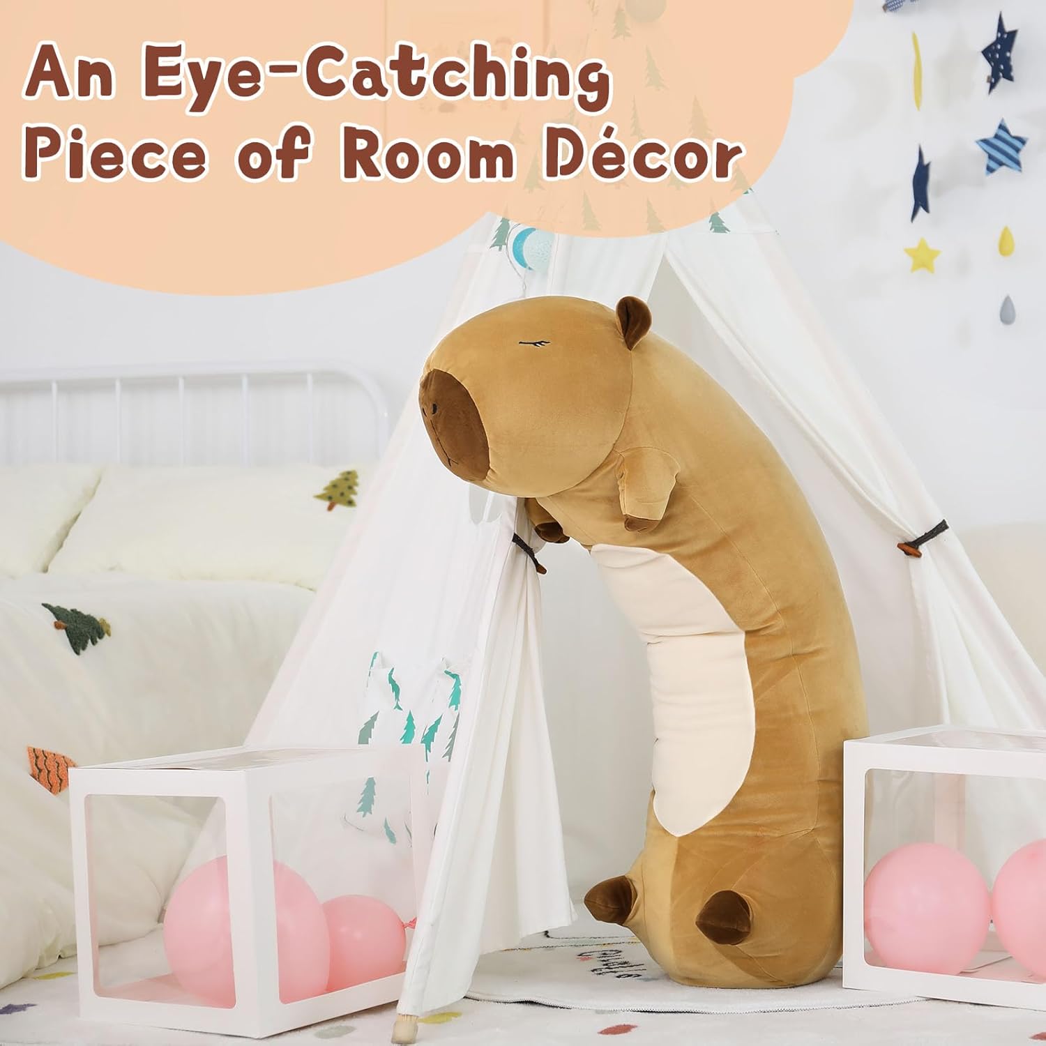 MorisMos Capybara Body Pillow 393in Cuddle Decor