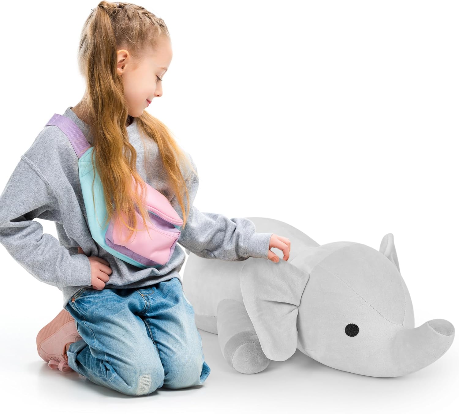 OurHonor 24 Weighted Elephant Plush Toy 42Lbs Soft Comfort Gift