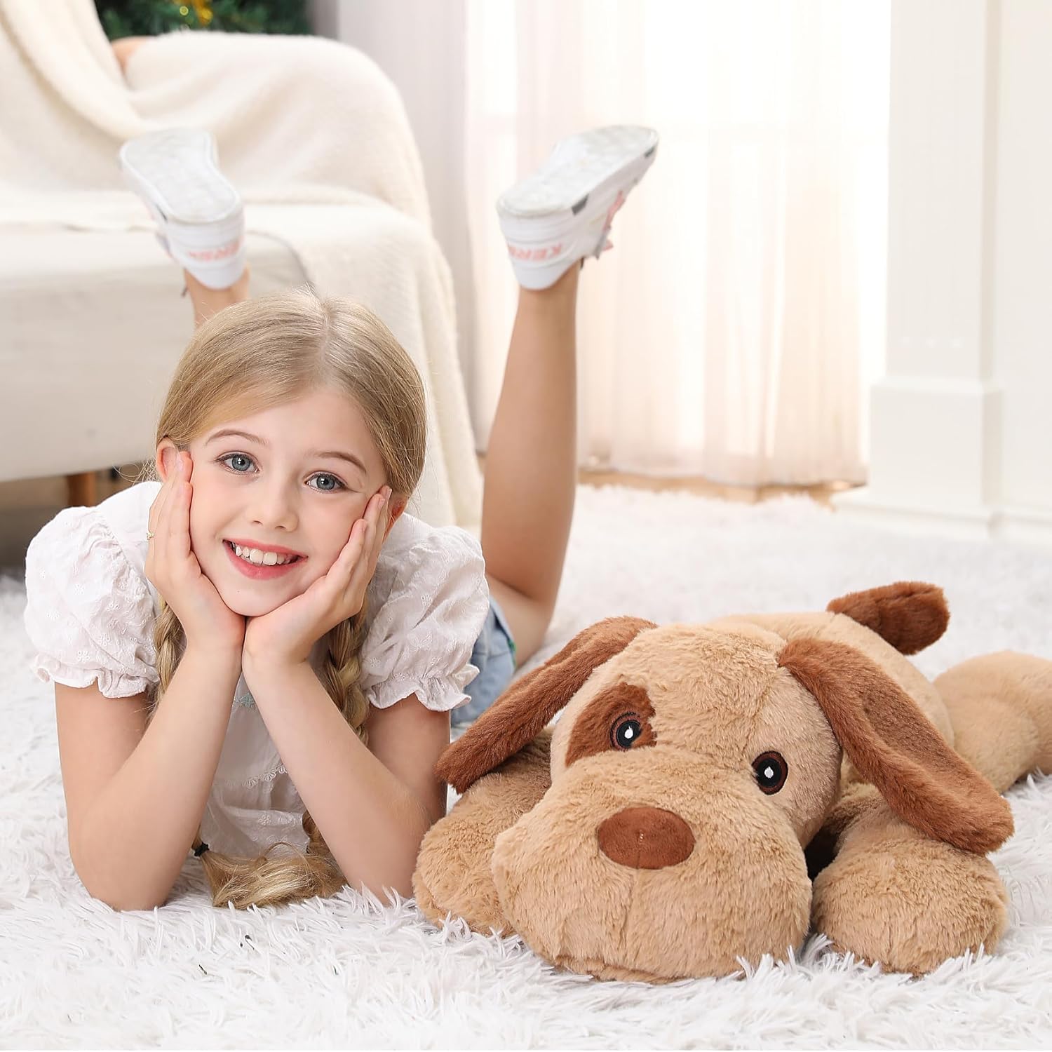Gubuy 5lbs Dog Weighted Plush Toy 24in