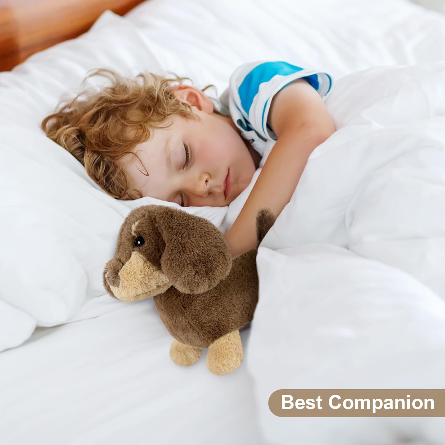 Heatable Coolable Dachshund Plush Toy for Comfort Relaxation