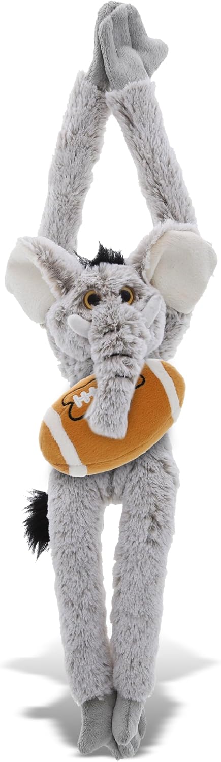 DolliBu Elephant Plush with Football - 21 Inch Soft Stuffed Animal Toy