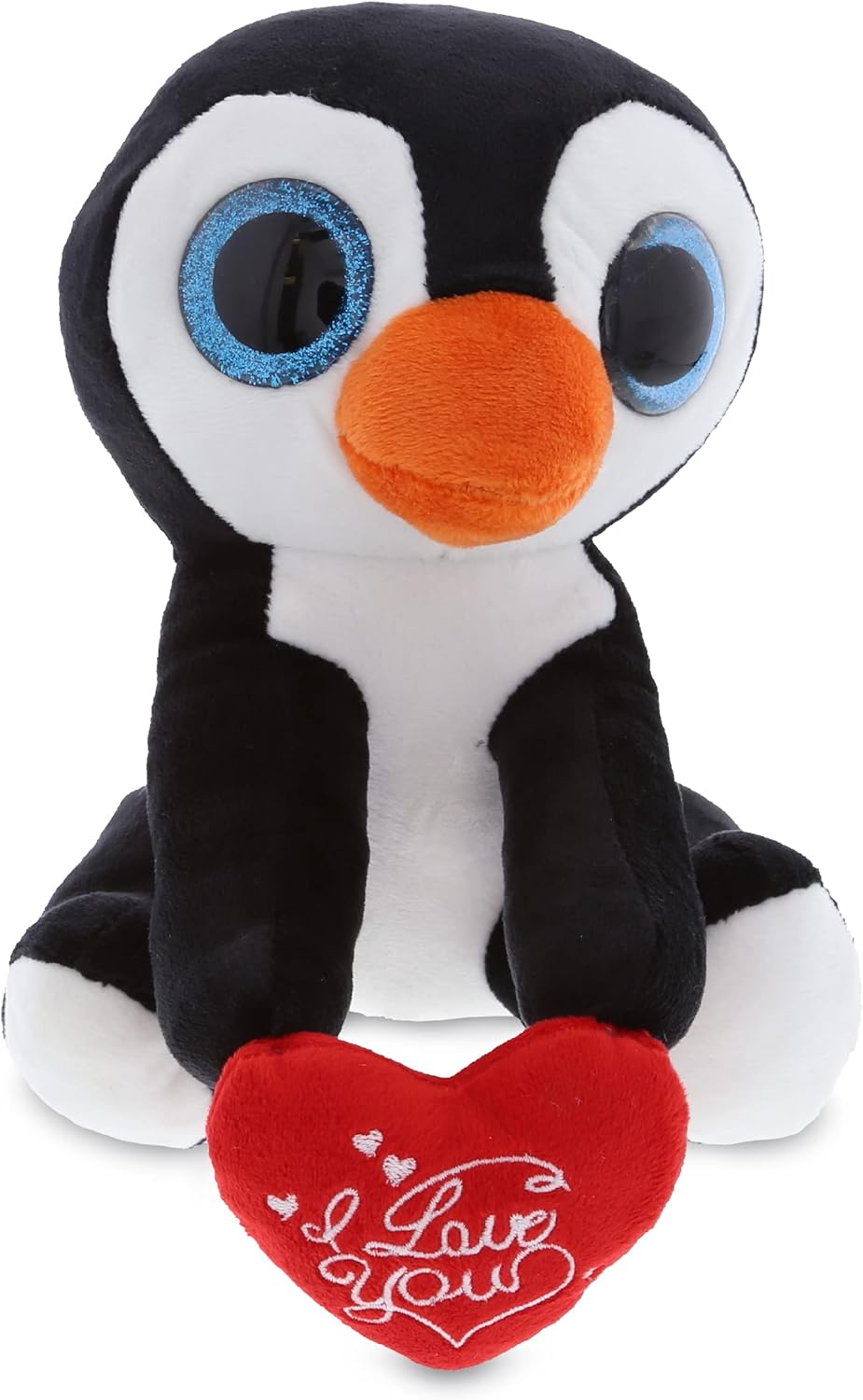 DolliBu I Love You Valentine Penguin Plush 8 Inch