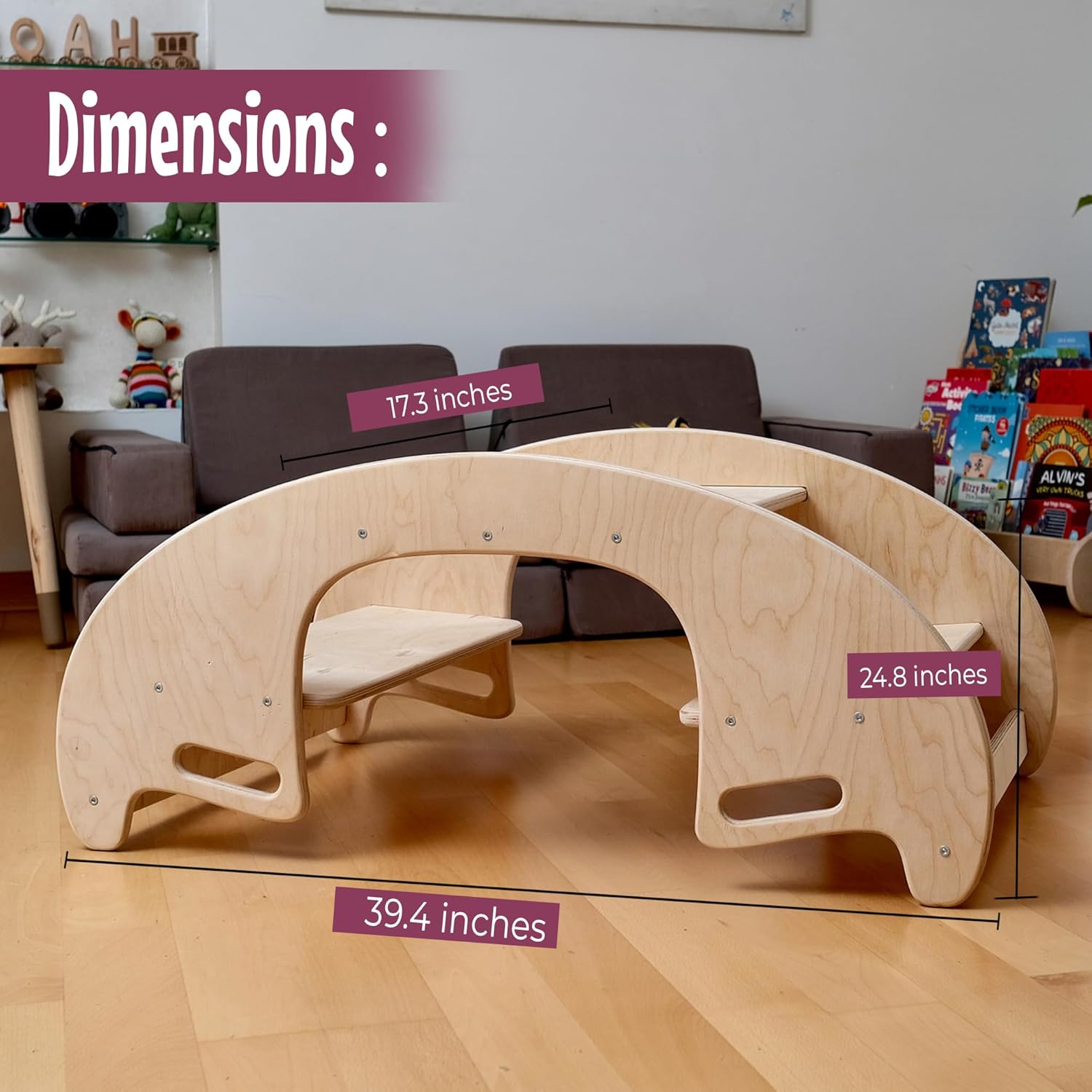 Kidodido Montessori Wooden Seesaw for Kids