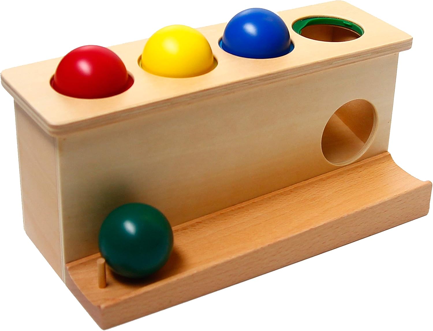 Montessori Toddlers Wooden Push Ball Toy for Learning