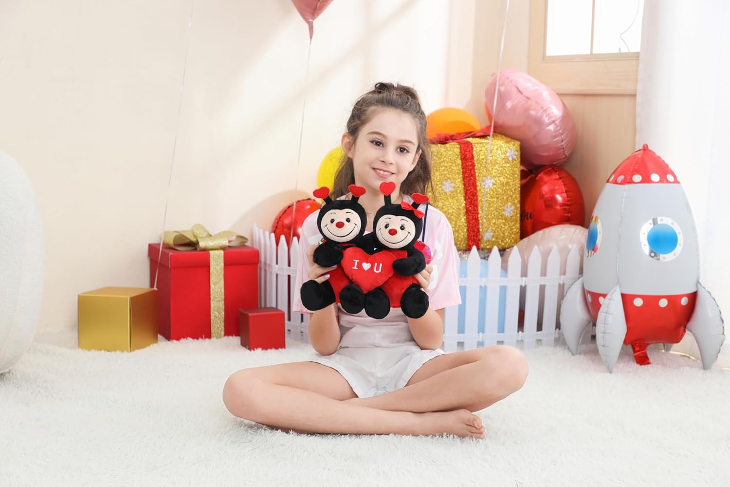 Yohaki Cute Bee Plush Stuffed Animal 2 in 1 Valentines Gift