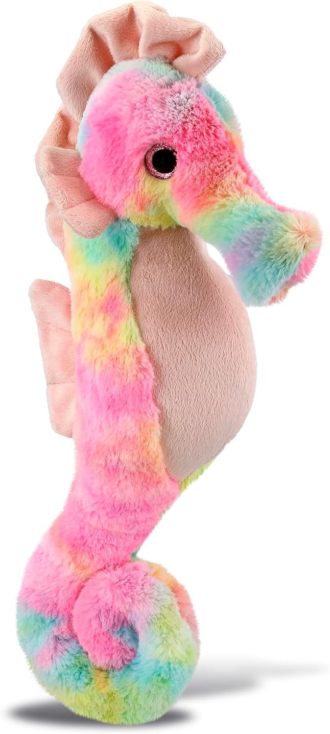 DolliBu Rainbow Seahorse Plush 15 Inches