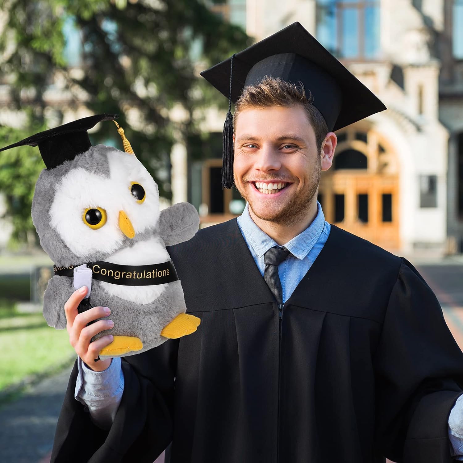 Sotiff 4 Pcs Graduation Owl Plush Toys 9 Inch 1