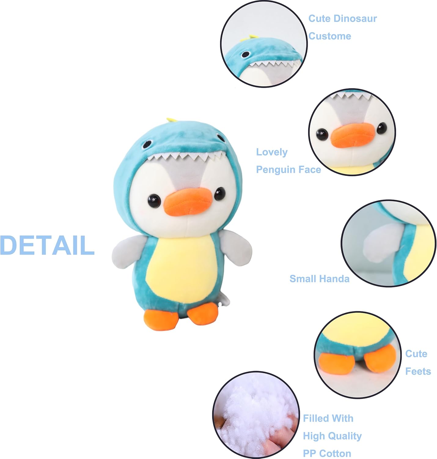 Duck Penguin Stuffed Animal Dinosaur Costume Plush Toy 10 Inch