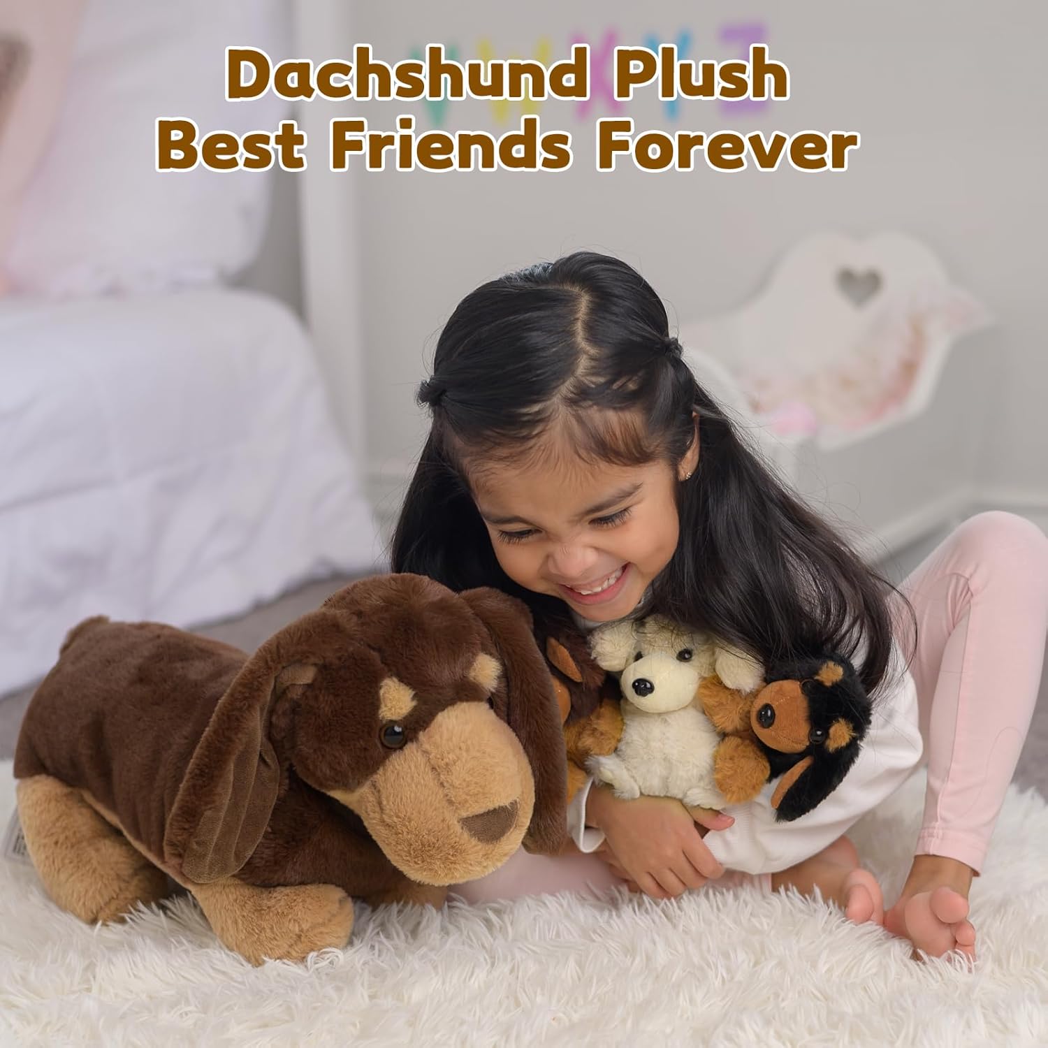 Muiteiur 18 Dachshund Plush Set 4-Pack Wiener Dog Toys