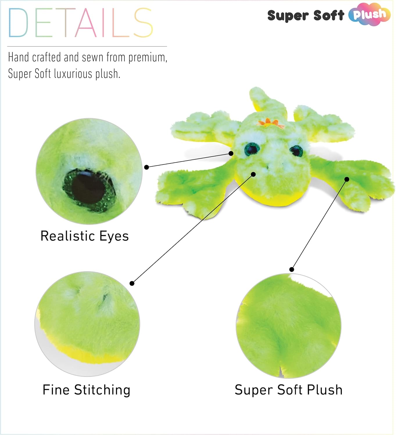 DolliBu Plush Gecko Stuffed Animal - 135 Inch 1