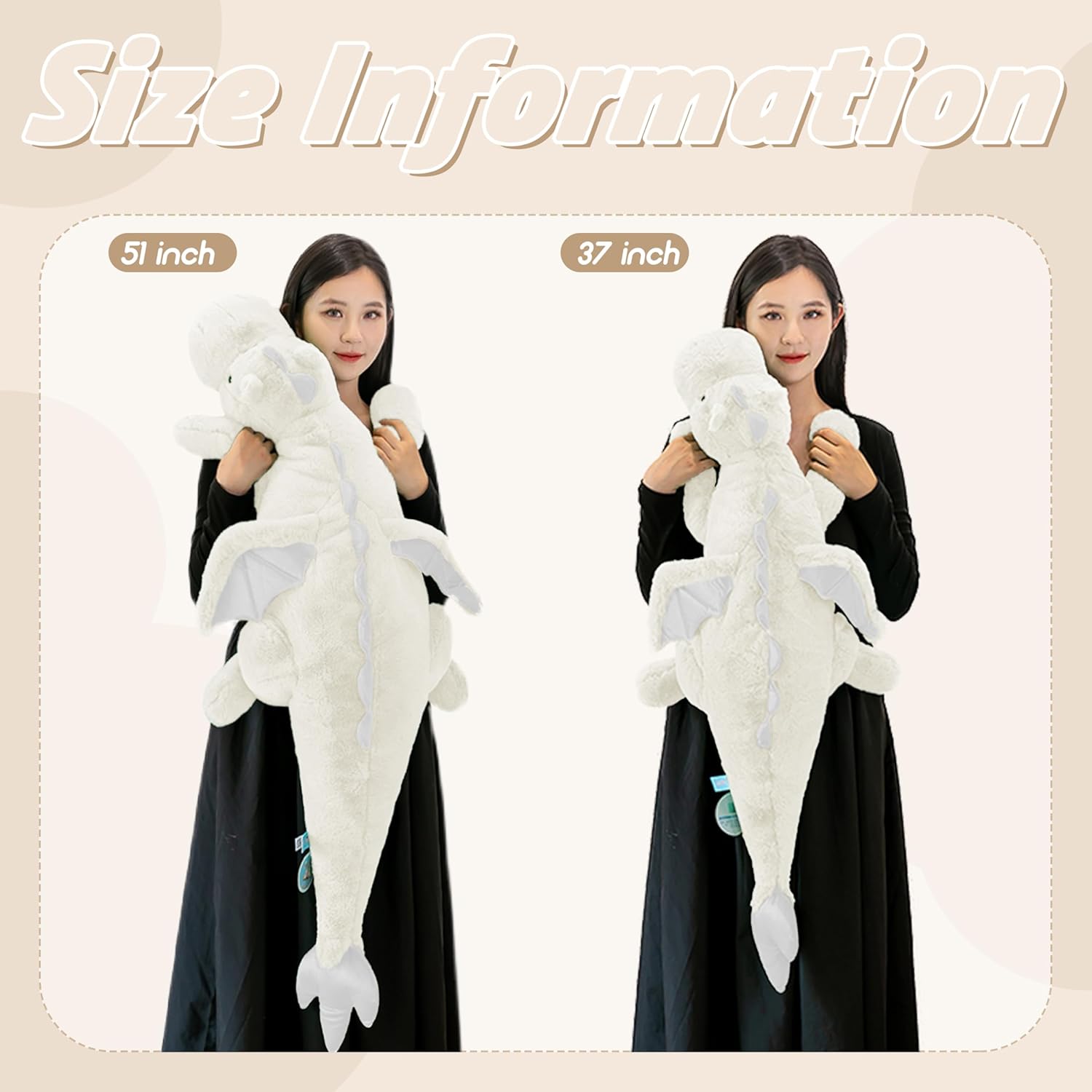 ARELUX 37in Dragon Plush Toy with Wings