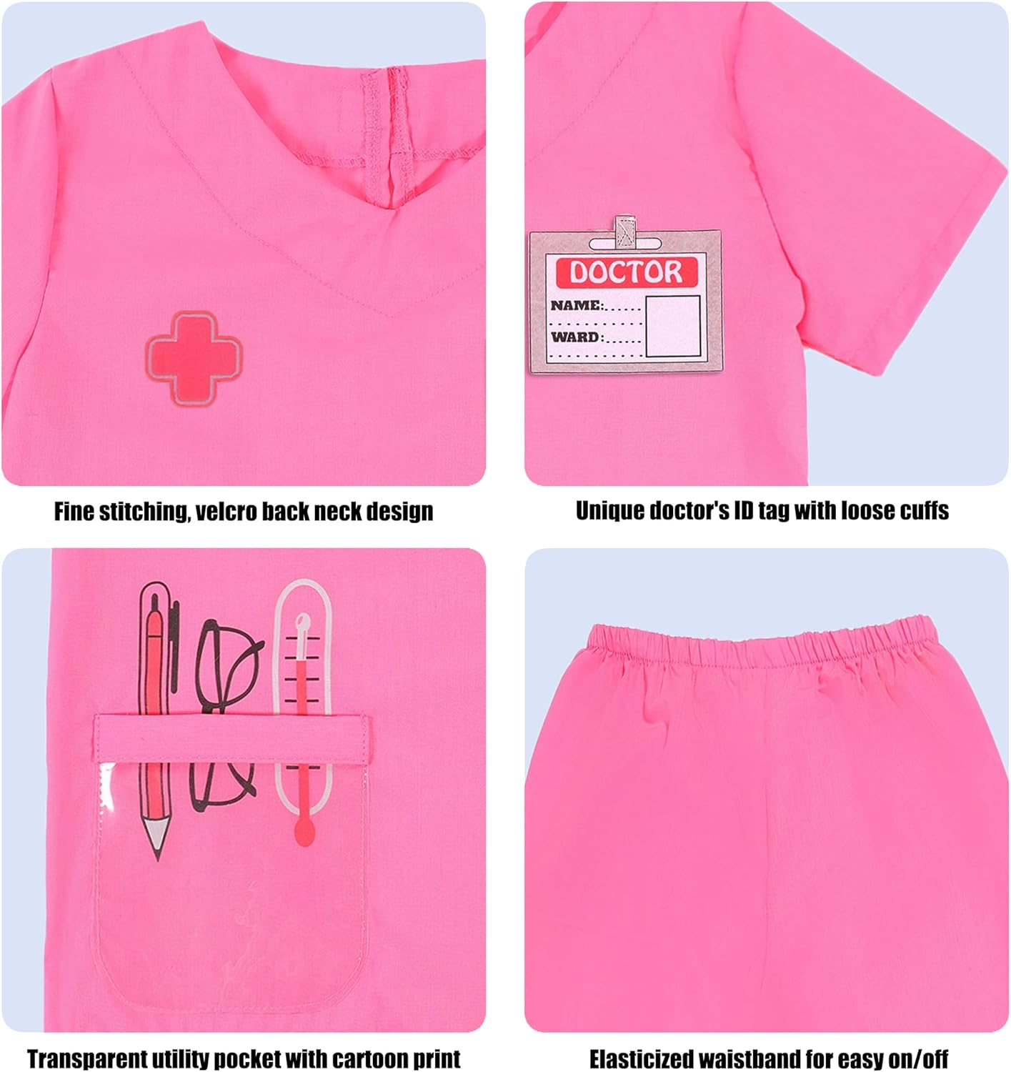 Wbesty Kids Doctor Costume 7pcs Play Kit
