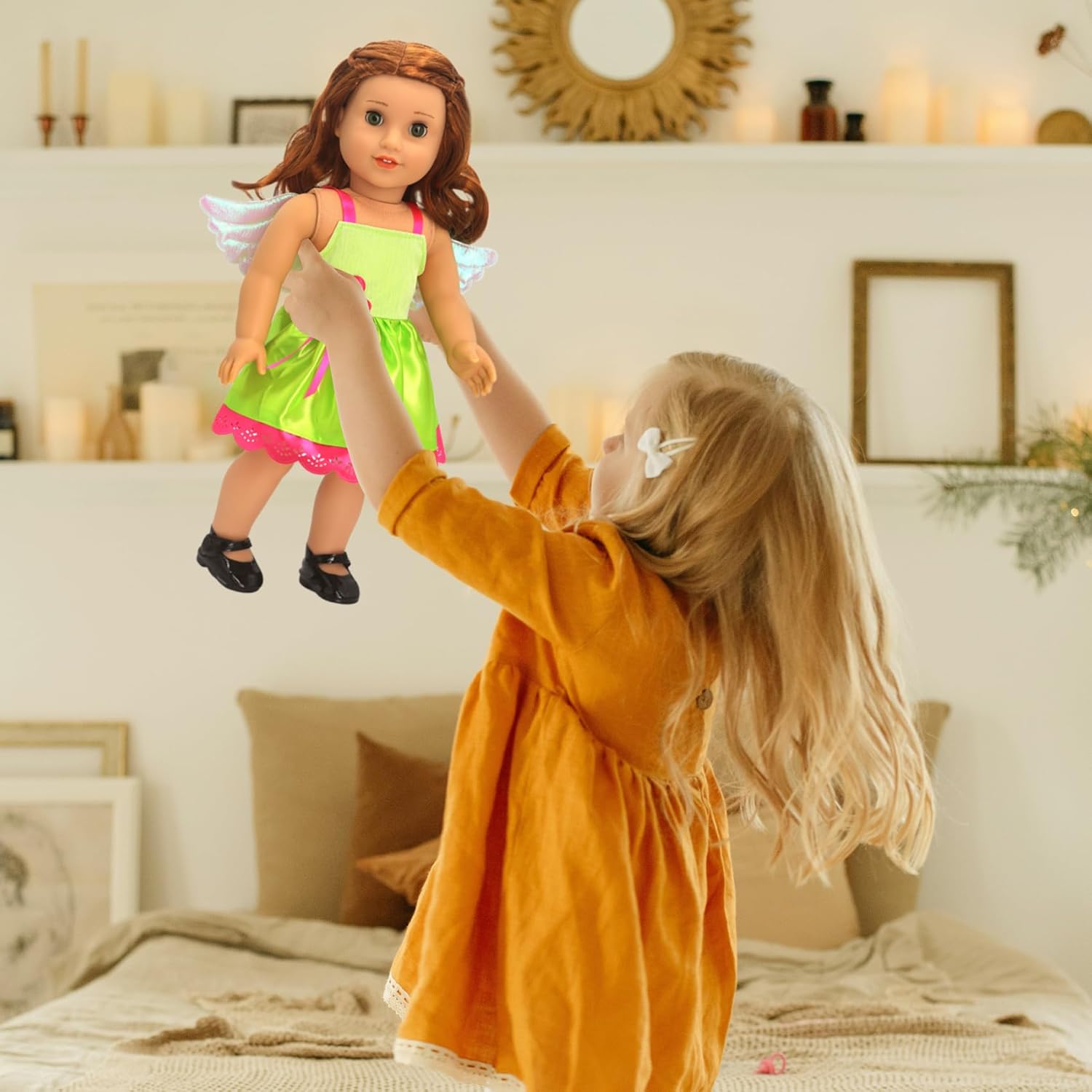 DC-BEAUTIFUL 6 Piece Doll Outfits for 16-18 Inch Baby Dolls