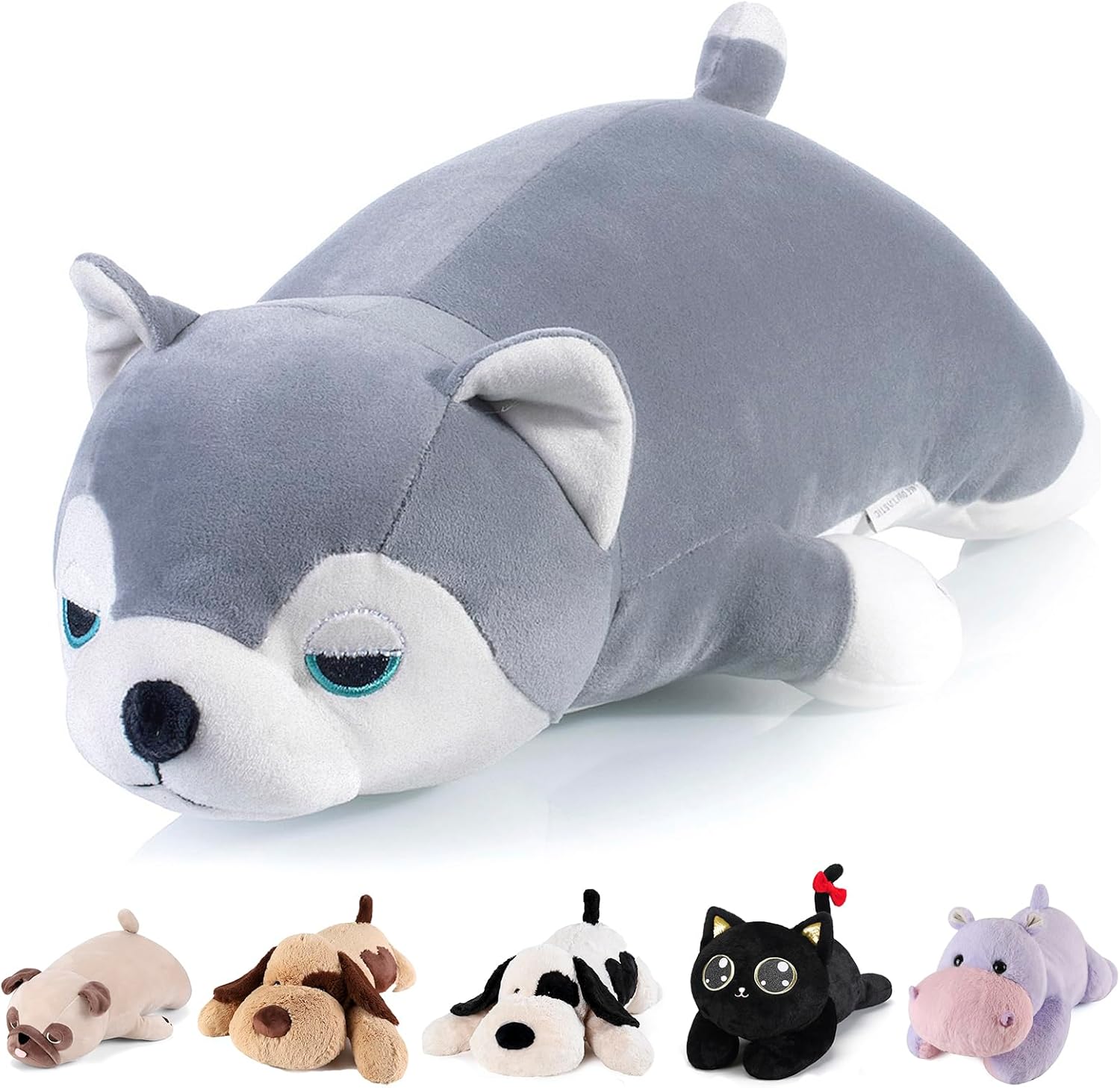 Meowtastic Husky Weighted Plush Toy - 28 Inch 40 lbs