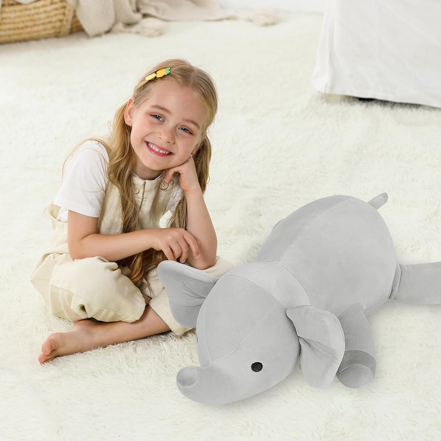 OurHonor 24 Weighted Elephant Plush Toy 42Lbs Soft Comfort Gift