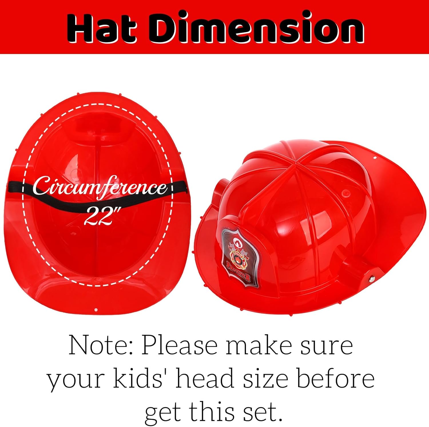 Noamus 18 Pcs Fireman Costume for Kids Ages 3-7