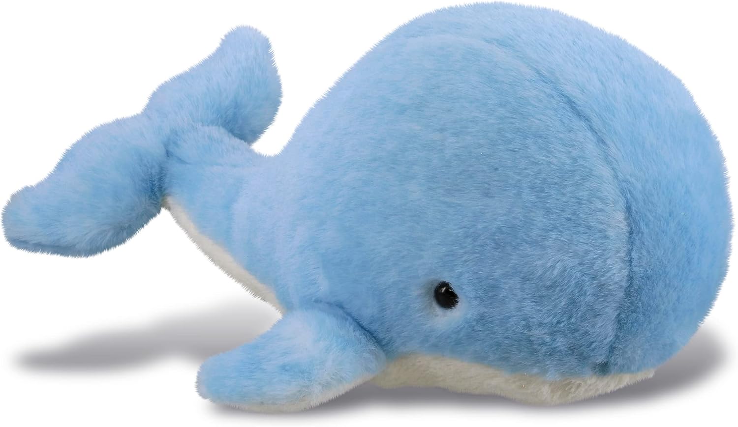 DolliBu Soft Blue Whale Plush Toy - 13 Inches Huggable Stuffed Animal
