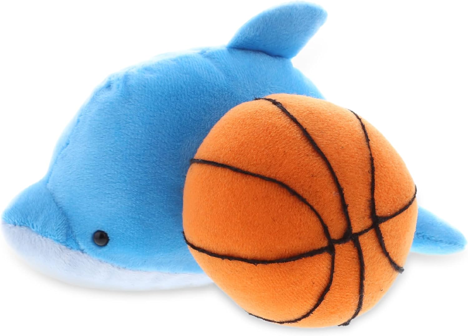 DolliBu Dolphin Plush with Basketball - 6 Inches