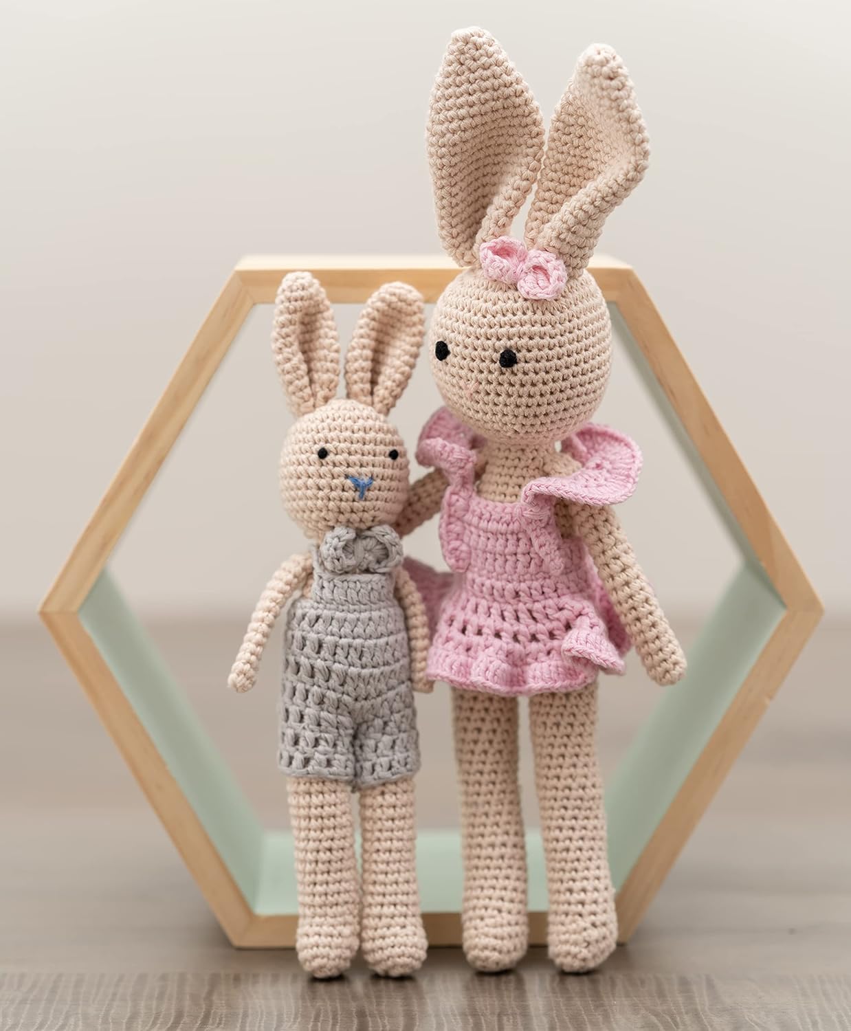 Bunny Family Handmade Crochet Plushie Doll Set