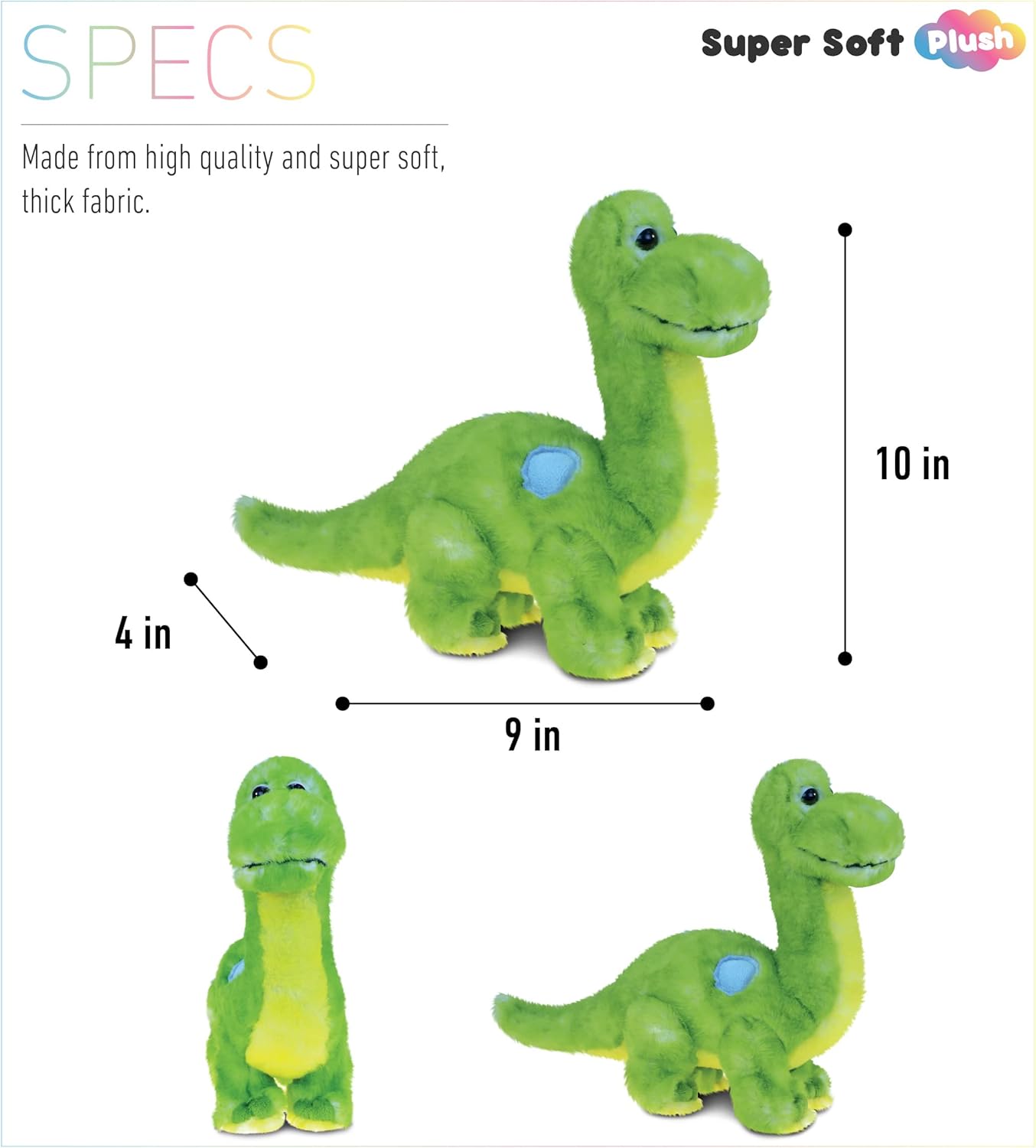 Puzzled DolliBu Plush Dinosaur 10 Inch