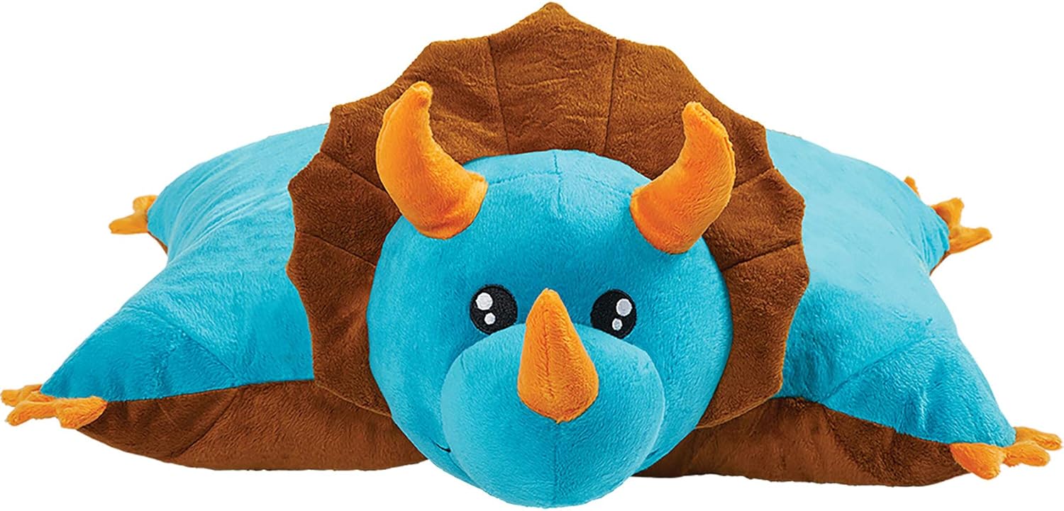 Pillow Pets Triceratops Blue Dinosaur 18 Inch Plush Pillow Toy