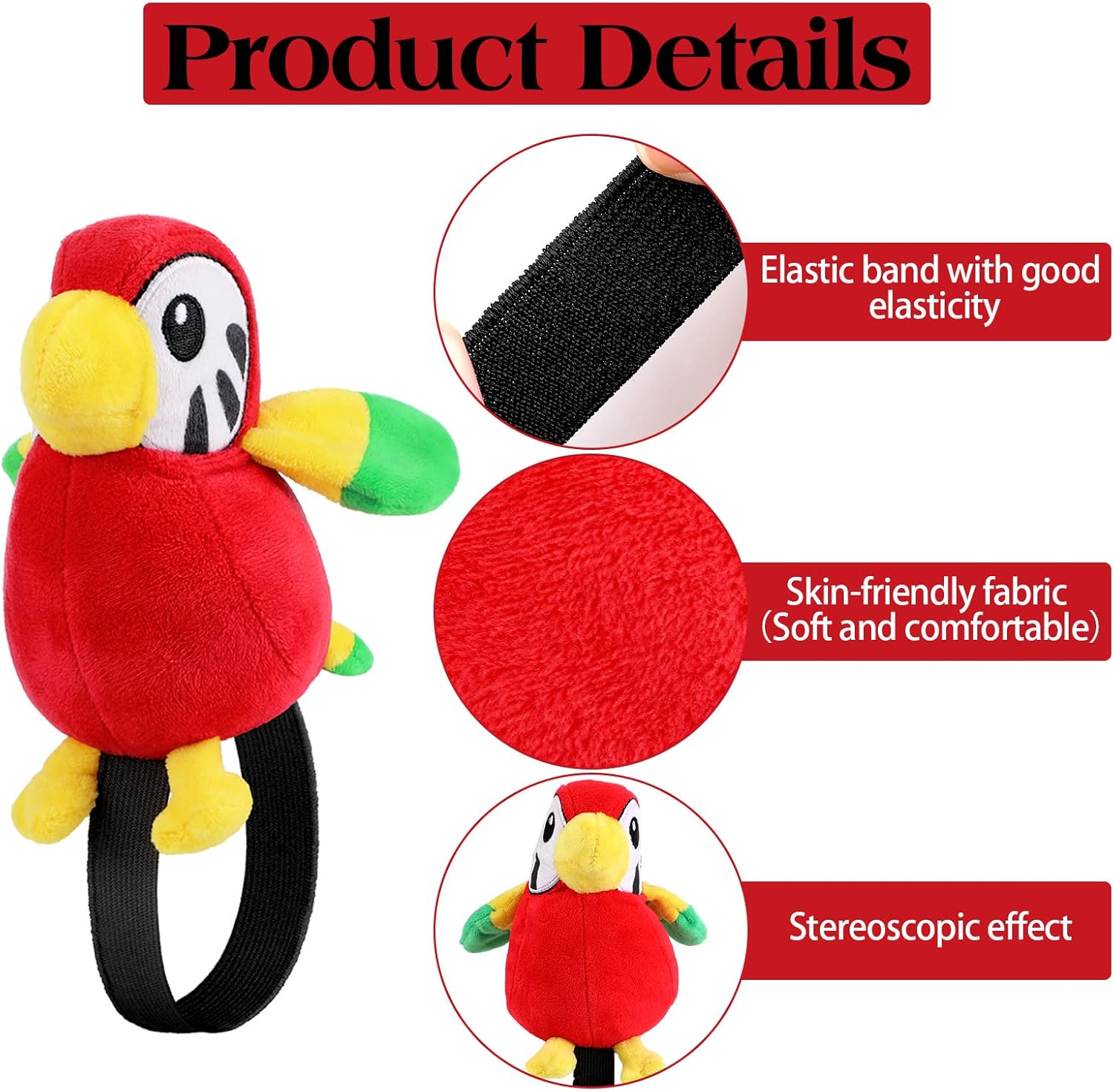 Kathfly 3 Pcs Pirate Parrot Shoulder Prop Toy
