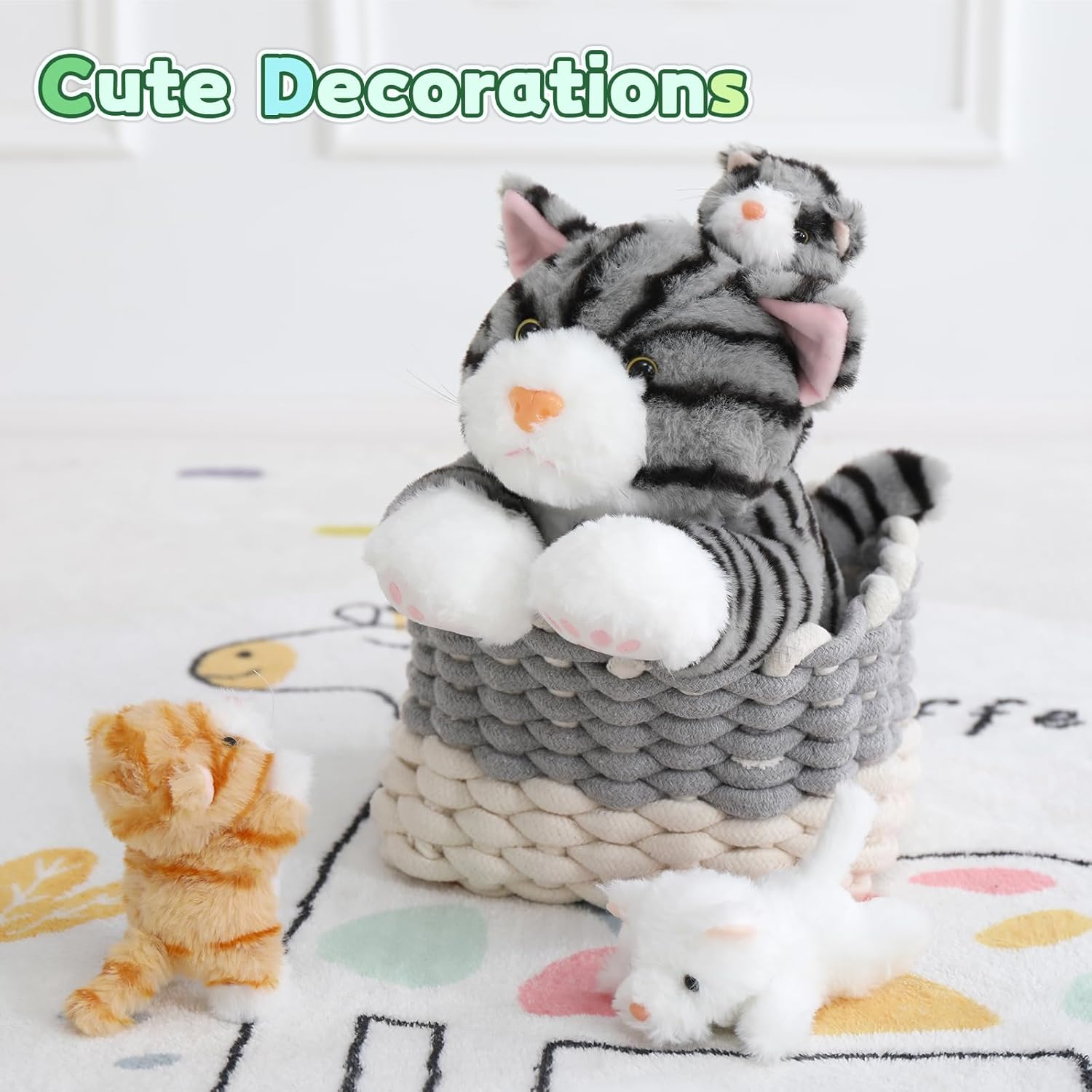 Muiteiur 157 Inch Cuddle Cat Set with Zipper Storage