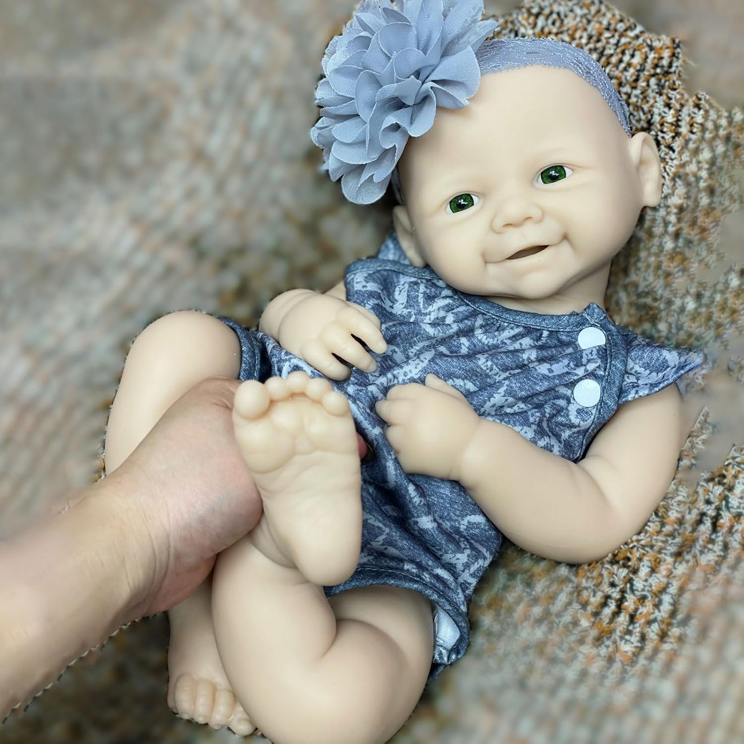 18 Inch Unpainted Reborn Silicone Baby Doll for Kids
